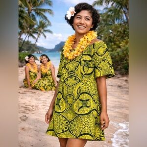 Manuhealii Hawaiian dress size medium with Pockets!  AlohaWear